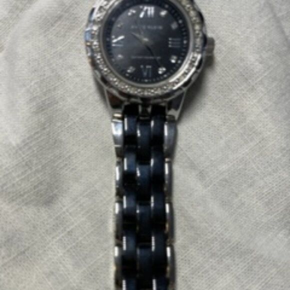Anne Klein Womens Silver and Black Watch - Picture 3 of 8